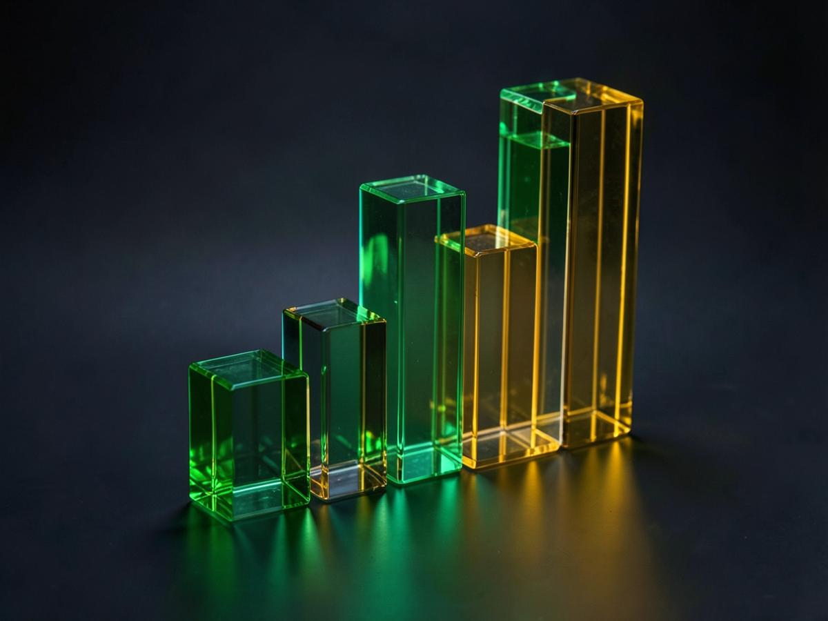 Abstract glass growth chart